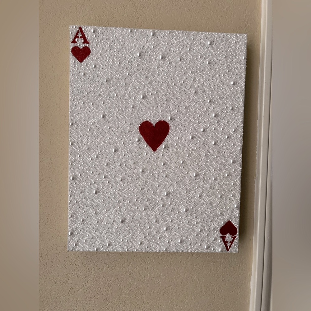 Ace of Hearts Rhinestone Decor